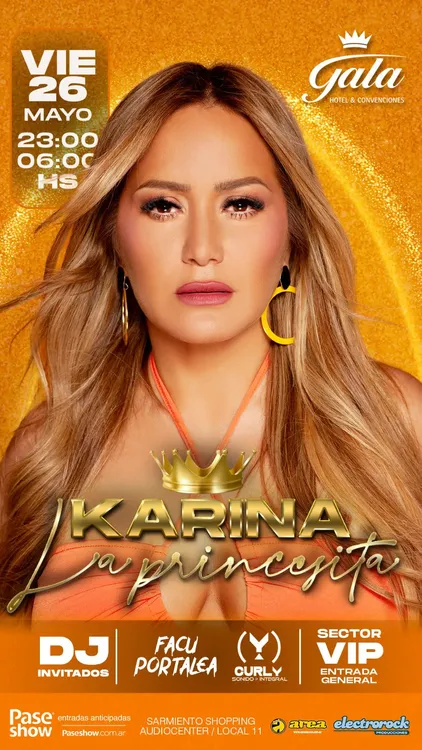 Karina La Princesita llega el viernes 26 a Resistencia con