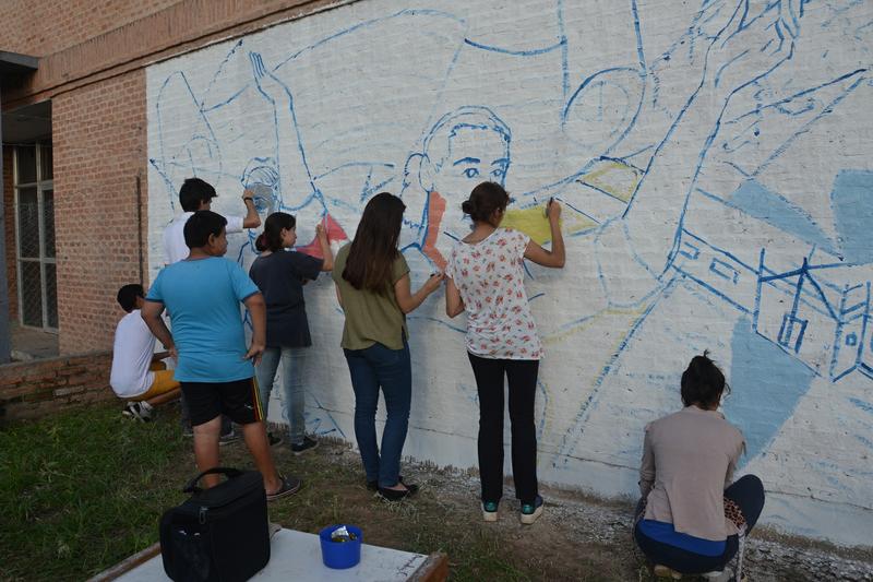 Mural-para-conmemorar-aniversario-del-natalicio-de-Eva-Duarte-de-Peron