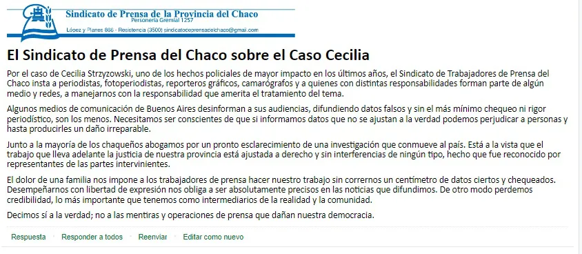 Sindicato de Prensa de la provincia de Chaco-23-06-28-03