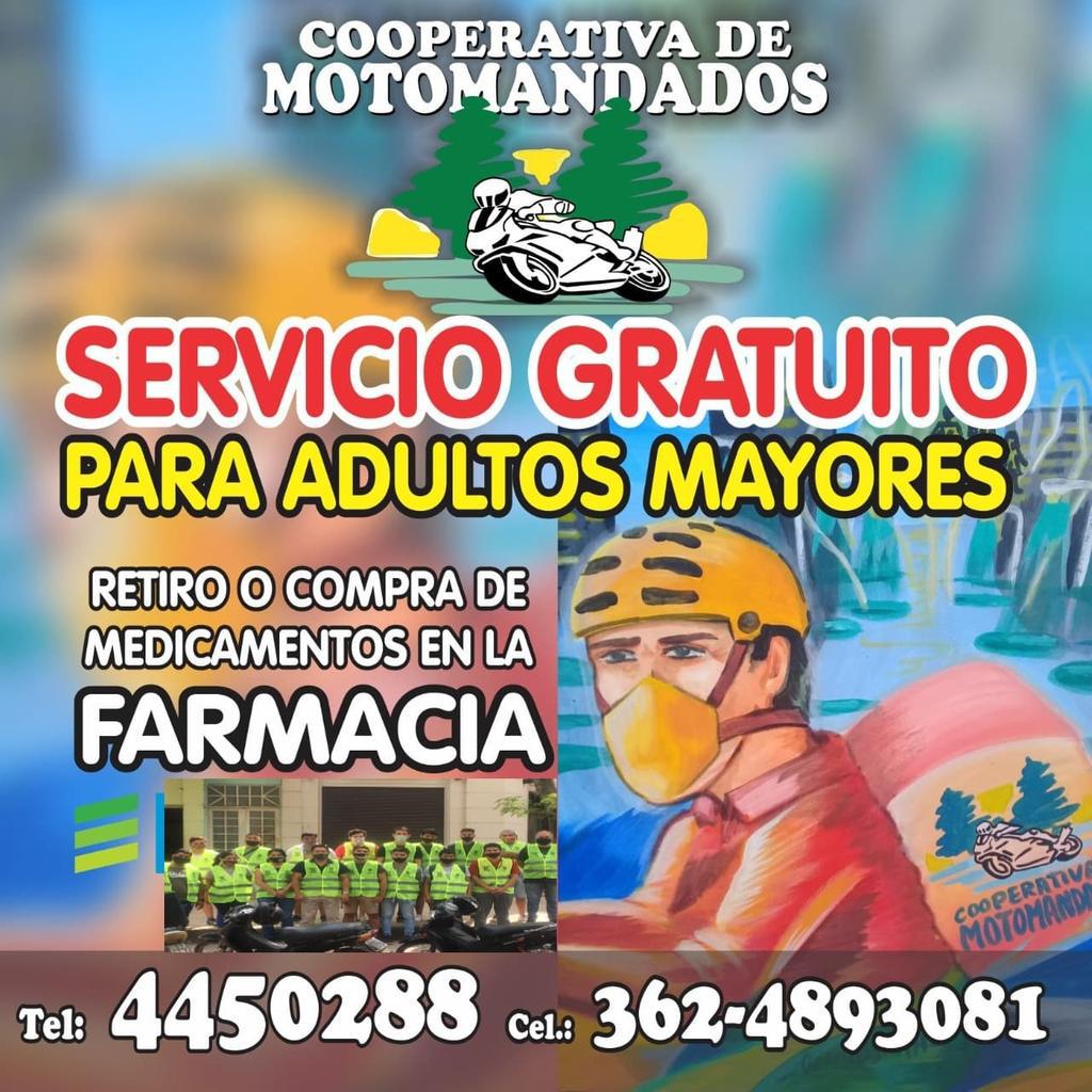 Motomandados ofrecen servicio gratuito a adultos mayores