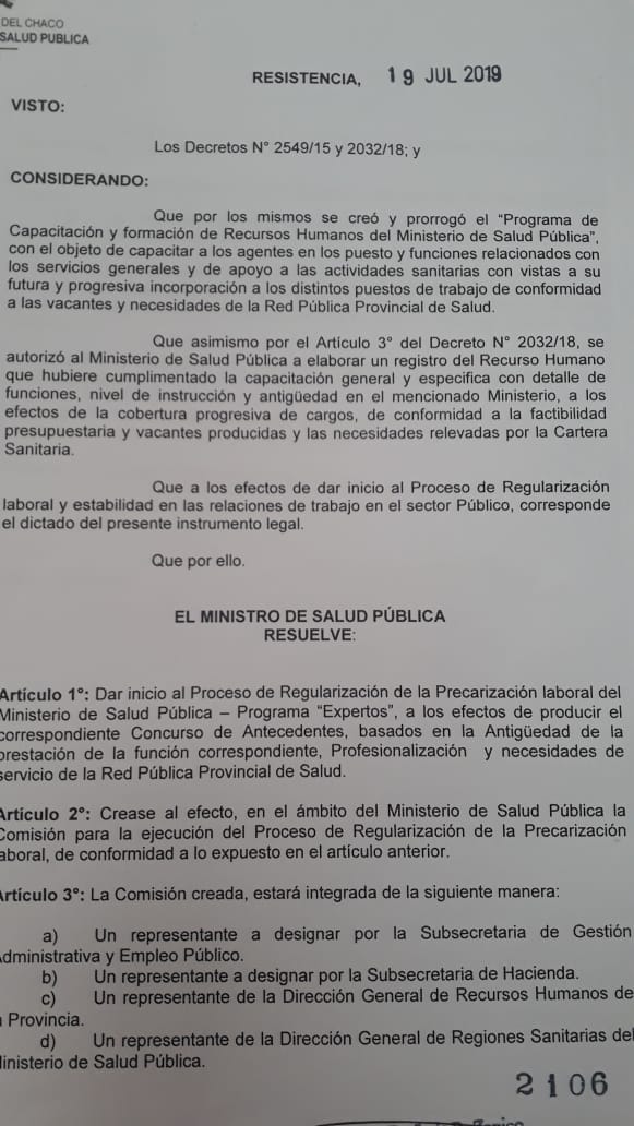 Conforman la comisi n de Regularizaci n Laboral en el Ministerio