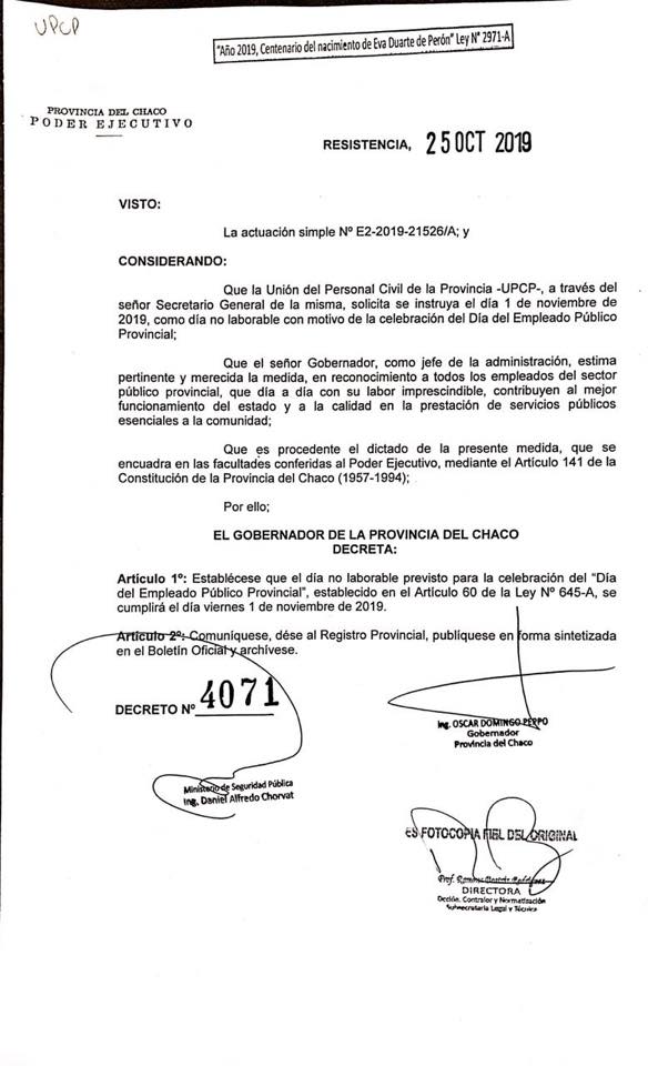 El 1 de noviembre ser d a no laborable para la administraci n