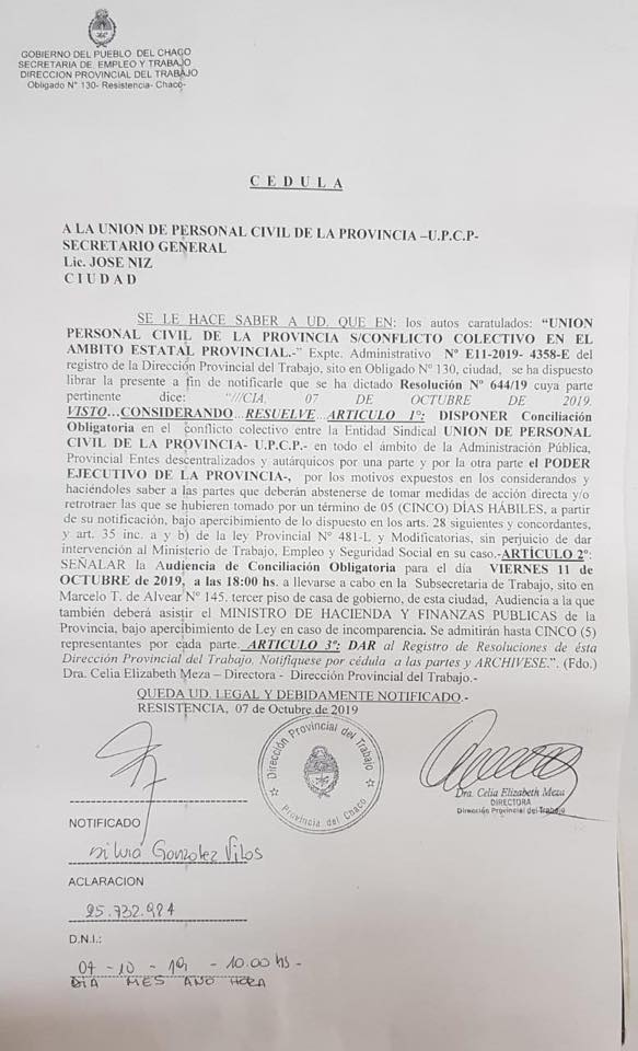 Dictan la conciliaci n obligatoria en el paro de UPCP