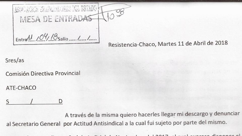 Motomandados acusan al secretario general de ATE de dejar sin