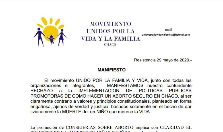 El movimiento Unidos por la Familia y la Vida rechaza pol ticas a