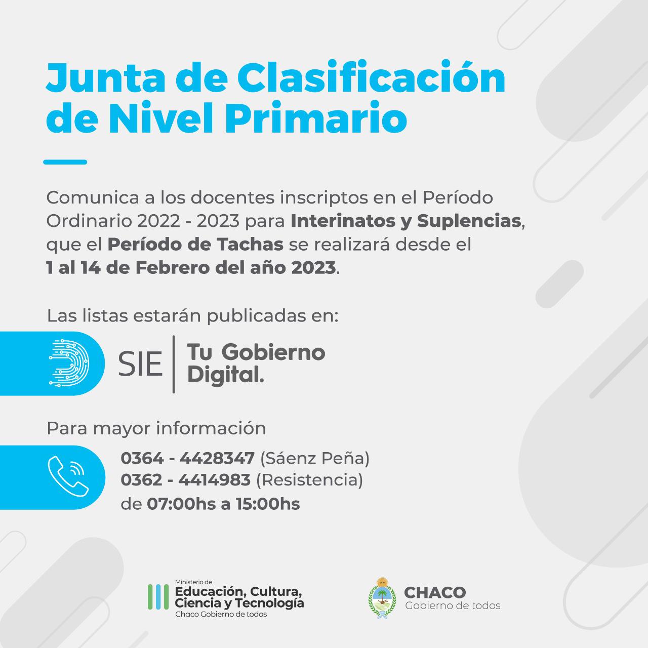 Interinatos y Suplencias El Per odo de Tachas del Nivel Primario