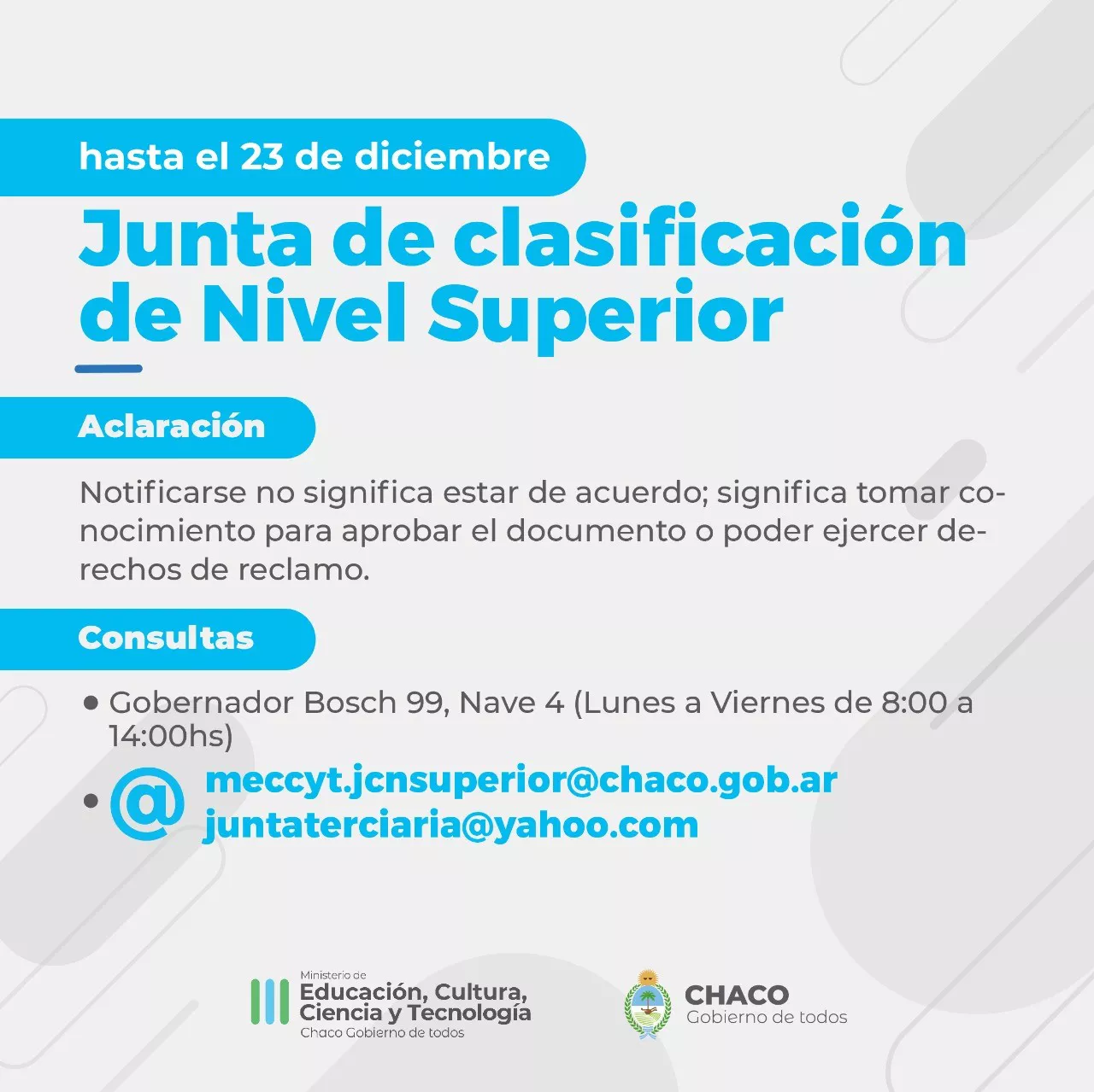 Nivel Superior Incorporan documentaci n al legajo hasta el 23 de