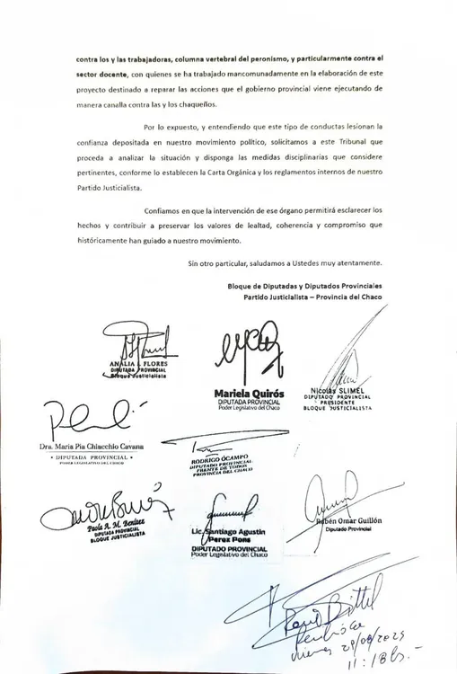 PJ-Diputados-provinciales-piden-sancion-para-Andrea-Charole-25-08-29-01