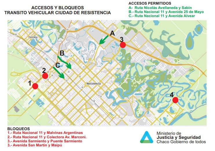 Cierran los ingresos a Resistencia