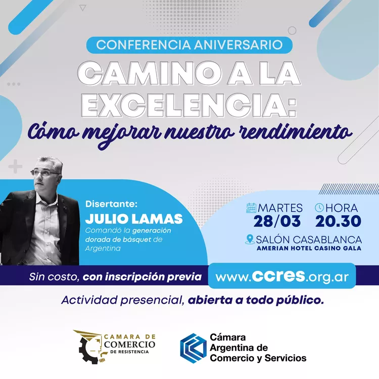 Julio Lamas estar en el 101 aniversario de la C mara de Comercio